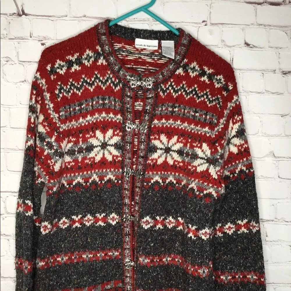 Vintage women Nordic wool cardigan‎